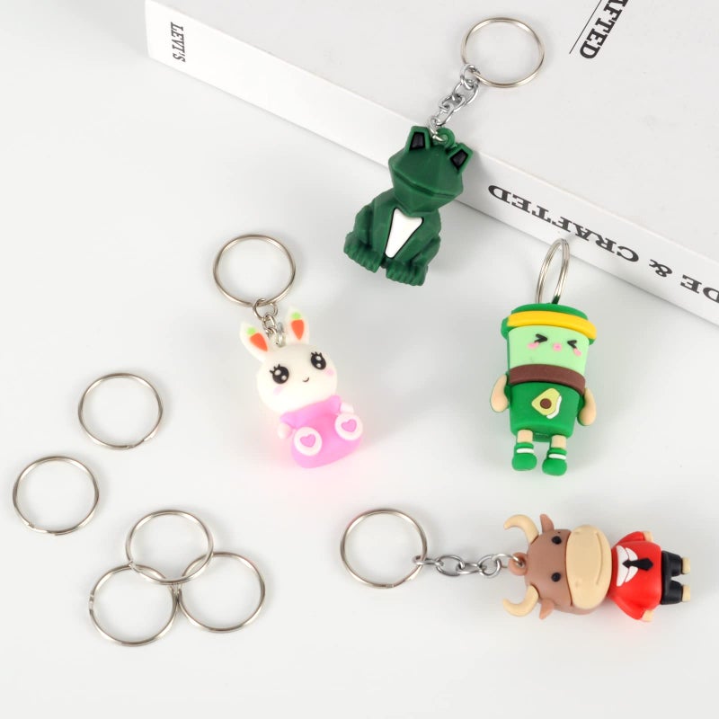 DSUWAZU 200PCS Split Key Rings Bulk for Keychain and Crafts keychain rings (Silver 25mm) - Image 5